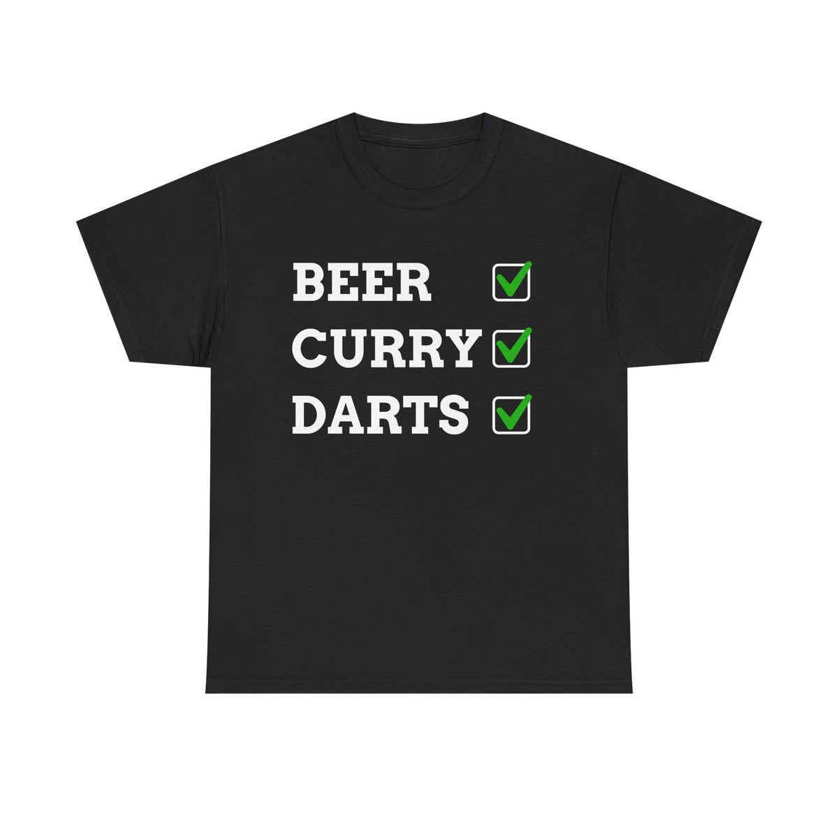 Beer Curry Darts Checklist T-Shirt