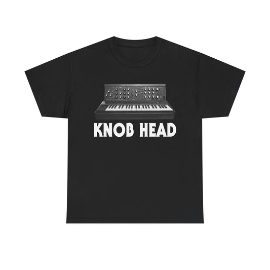 Knob Head Vintage Synthesizer Shirt — Funny Synth Player T‑Shirt