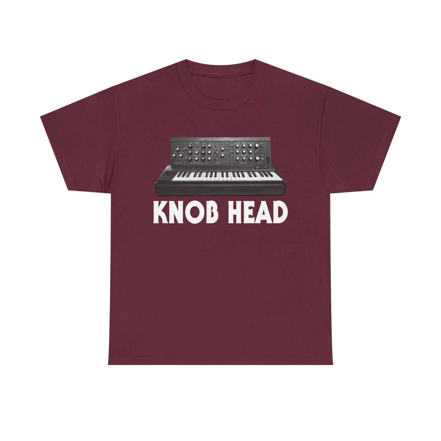 Knob Head Vintage Synthesizer Shirt — Funny Synth Player T‑Shirt