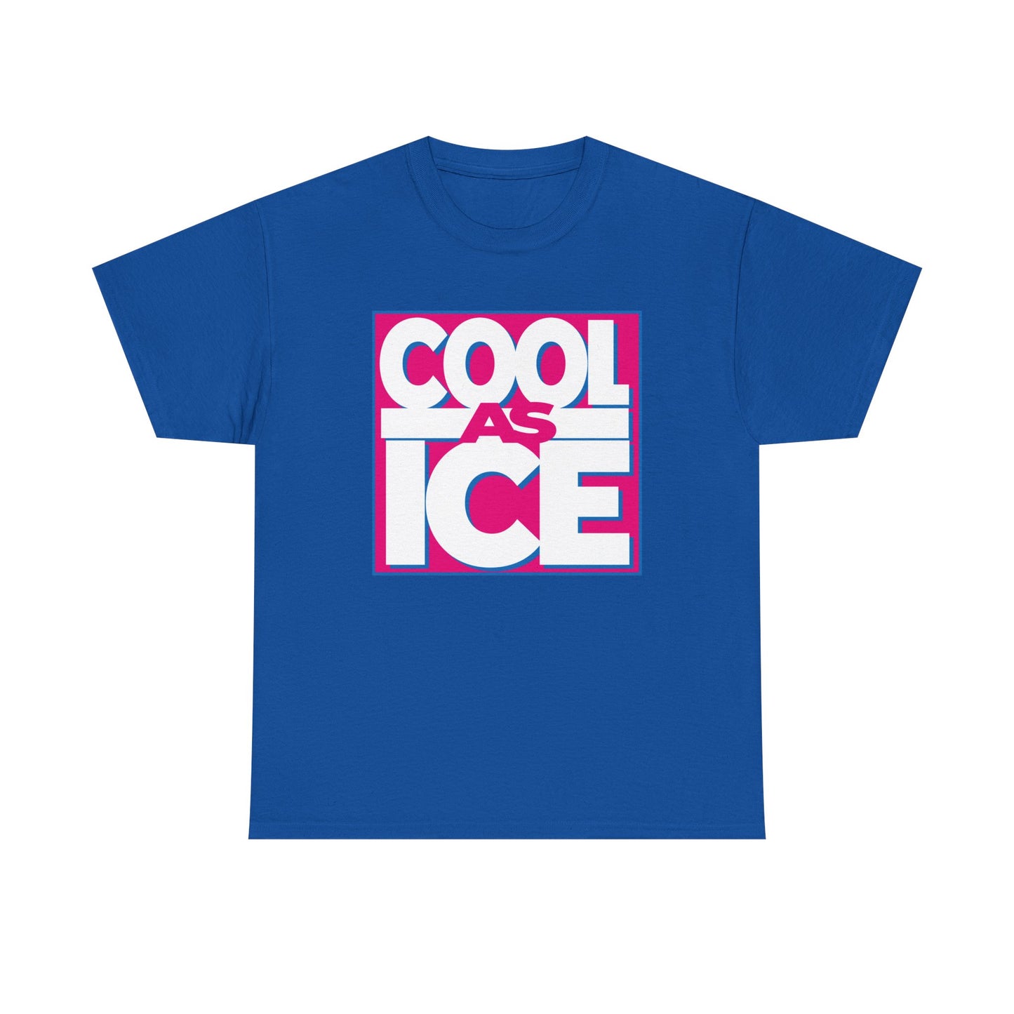Cool As Ice Graphic Tee – Retro Bold Square Text T-Shirt