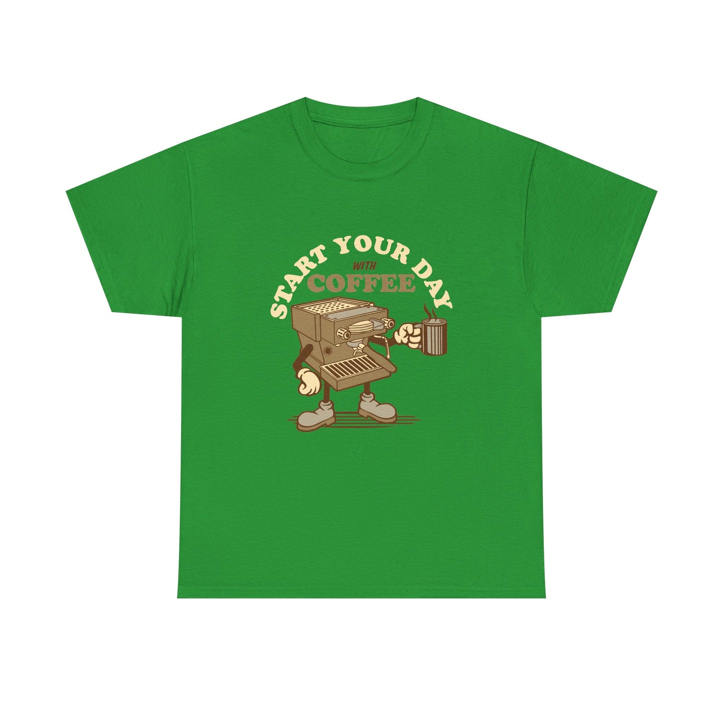 Start Your Day With Coffee T-Shirt | Retro Coffee Shirt