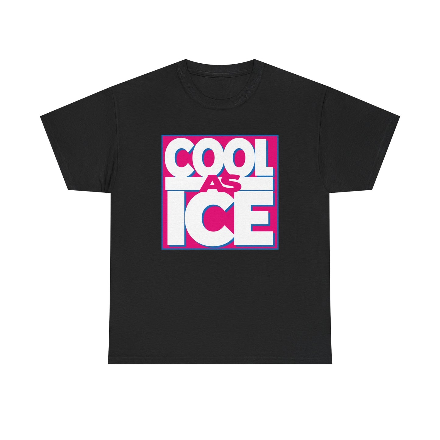 Cool As Ice Graphic Tee – Retro Bold Square Text T-Shirt