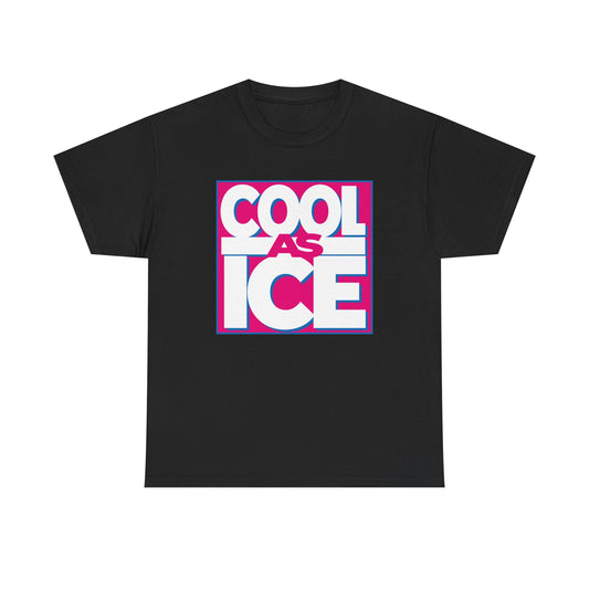 Cool As Ice Graphic Tee – Retro Bold Square Text T-Shirt