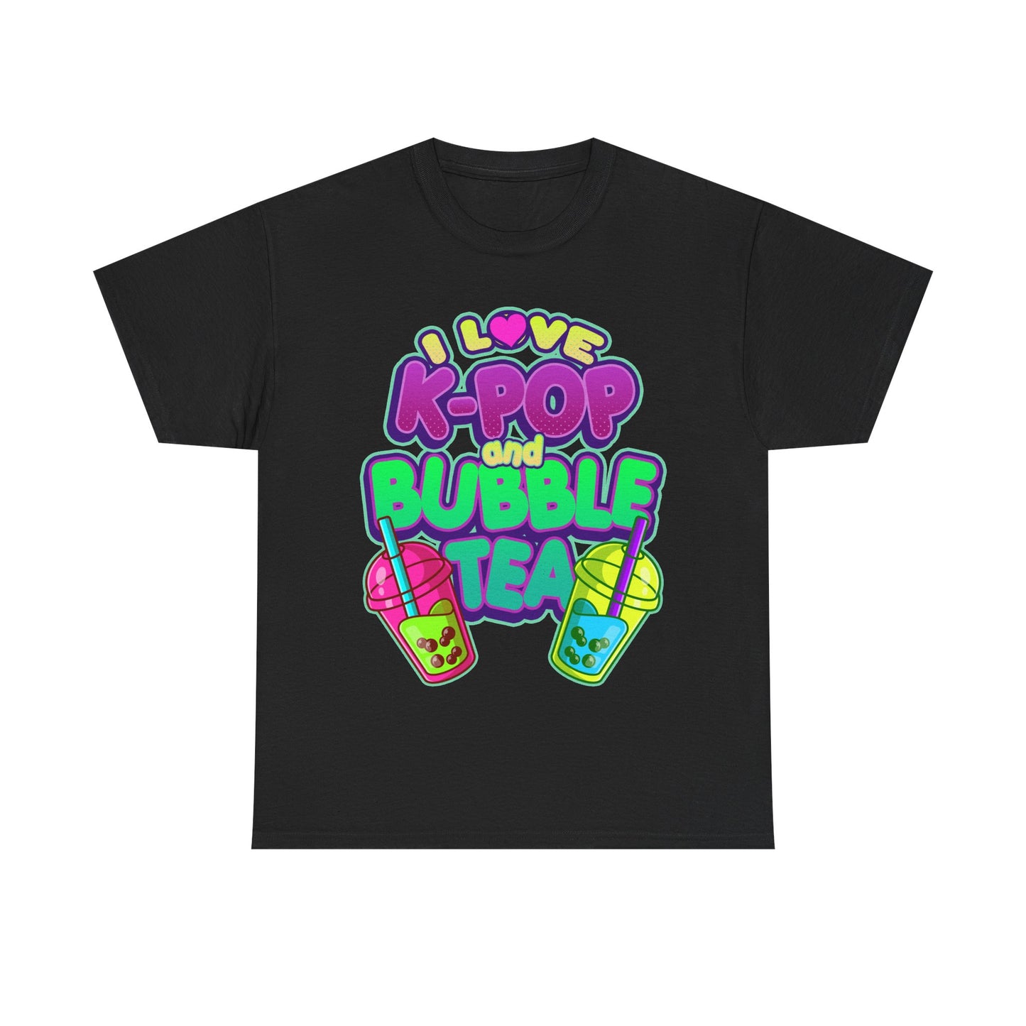 I Love K-Pop and Bubble Tea T-Shirt