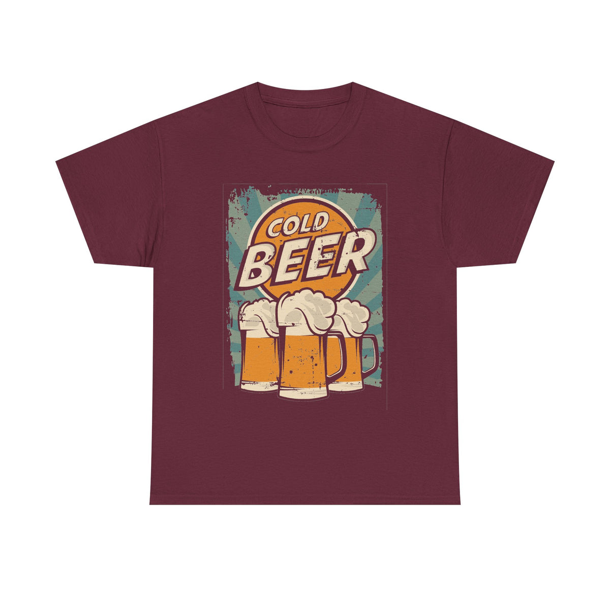 Retro Cold Beer Drinking T-Shirt