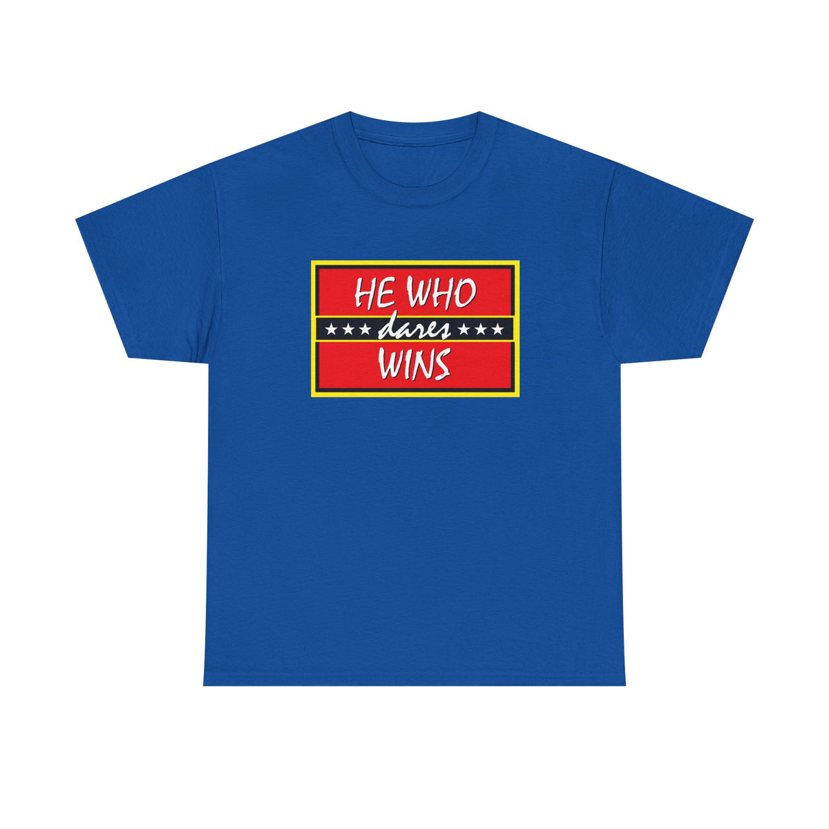 He Who Dares Wins t-shirt. Instantly recognisable and insanely nostalgic. 

