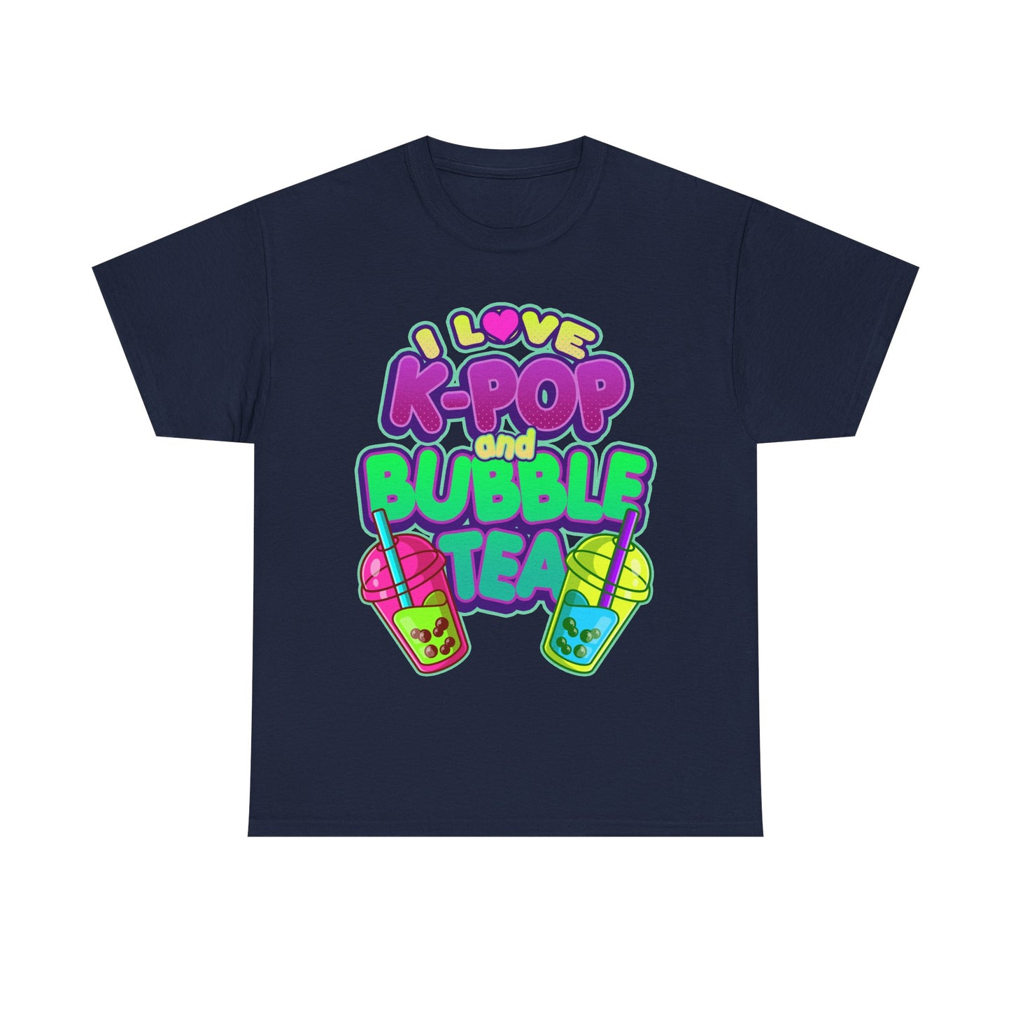 I Love K-Pop and Bubble Tea T-Shirt