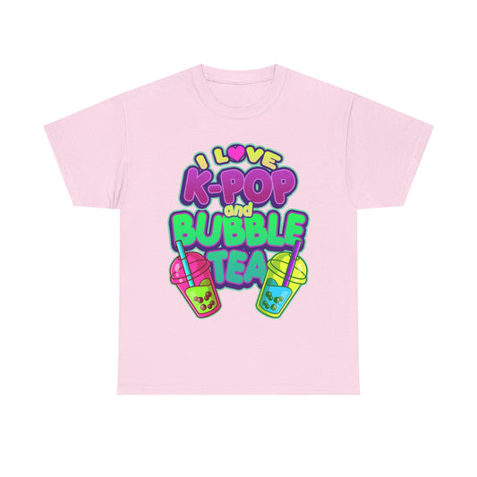 I Love K-Pop and Bubble Tea T-Shirt